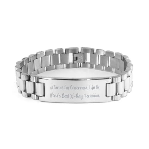Amangny Epic X-ray technician Ladder Bracelet, As Far as I'm Concerned, I Am the World's, Present For Coworkers, Nice Gifts From Boss