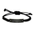 thumbnail image 1 of Foster Father Black Rope Bracelet Engraved with Psalm 115:15 Gift for Birthday, Christmas, and Graduation - Unique Inspirational Jewelry for Foster Fathers Ensure Blessings from the Lord, 1 of 3