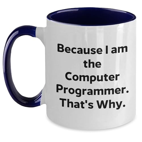 Amangny Funny Computer Programmer Two Tone Coffee Mugs Gifts From Friends for Birthday