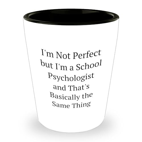 Amangny Funny School Psychologist Gifts for School Psychologists Graduation Celebration Shot Glass Set - I'm Not Perfect But I'm A School Psychologist And That's Basically The Same Thing