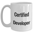 thumbnail image 1 of Amangny Gifts from Coworkers, Funny Certified Developer Quote White Coffee Mug for Valentine's, or 15oz Capacity, Microwave and Dishwasher Safe, Developer Gifts for Men, 1 of 6