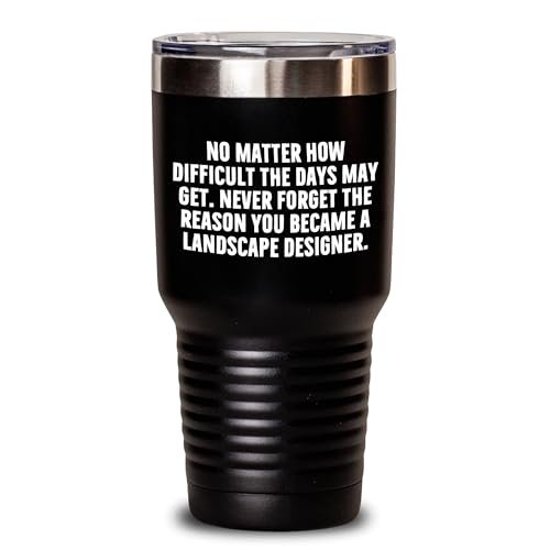 Amangny Inspirational Quotes Landscape Designer Gifts for Graduation - 30oz Vacuum Insulated Tumbler with Lid for Hot Cold Drinks