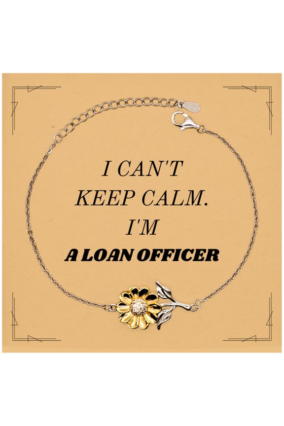 Loan Officer Sunflower Bracelet - Unique Gift for Loan Officer, Inspirational Jewelry for Loan Officers on Birthday, Christmas, Graduation, and more