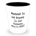 thumbnail image 1 of Amangny Machinist Gifts from Friends and Family - Shot Glass with Funny Quote, White Color, 1.5oz Capacity, Ceramic Material, Microwave and Dishwasher Safe for Graduation, 1 of 1