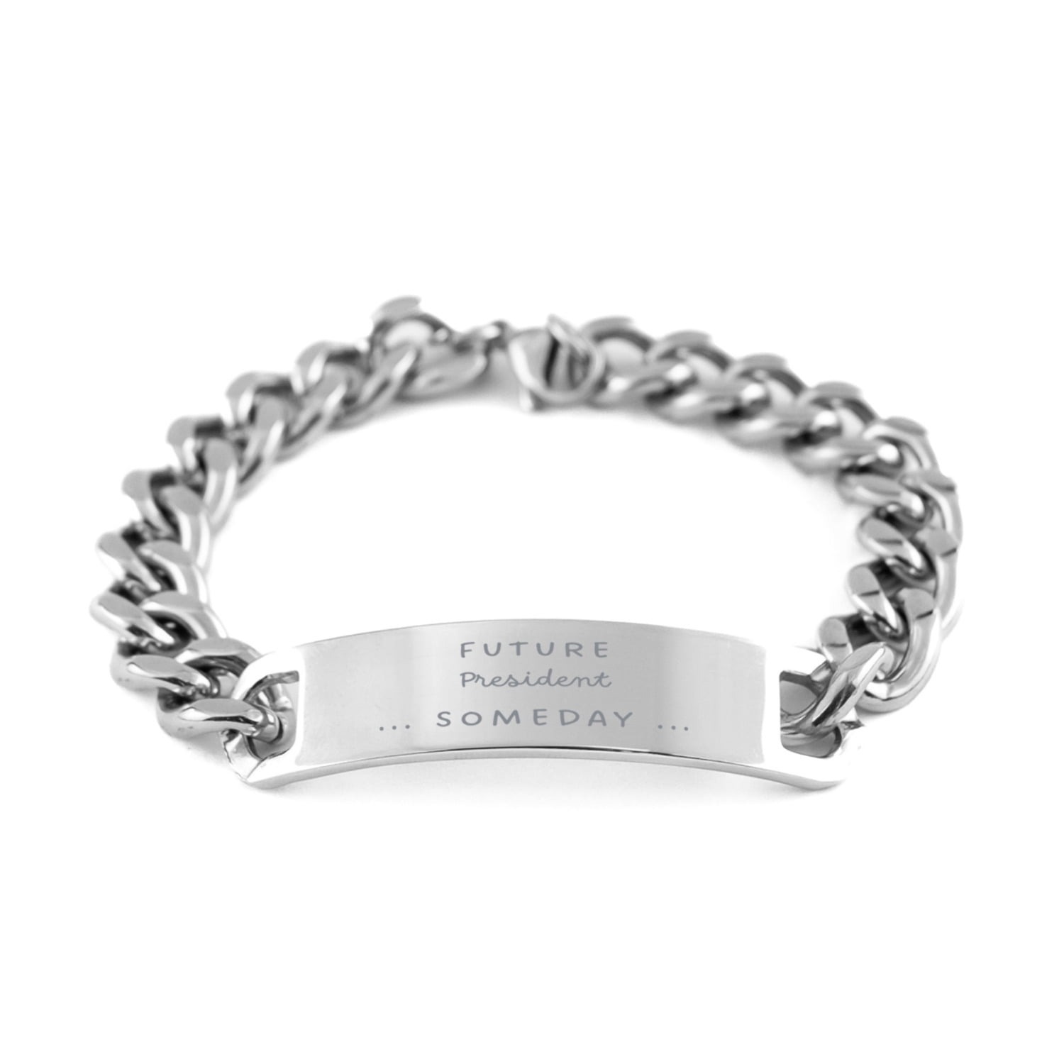 President Cuban Chain Stainless Steel Bracelet Future Leader ...