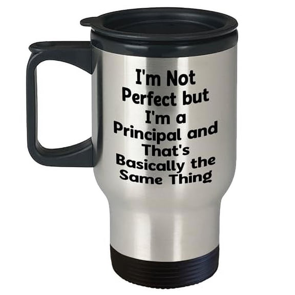 Amangny Principal Wisdom 14oz Travel Mug: Inspirational Gift for Graduates, Funny Quote Mug for Principals, Teacher Appreciation, or Principal Gifts for Men