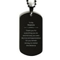thumbnail image 1 of Amangny Stepmom Black Dog Tag Engraved Gifts for Christmas Graduation and Appreciation, Unique Thank You for Everything You Do, 1 of 3