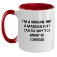 thumbnail image 1 of Amangny Surgeon Humor Funny Two Tone Coffee Mug Gifts for Surgeon Friends and Family, 1 of 5
