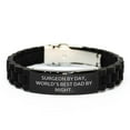 thumbnail image 1 of Amangny Surgeon by Day, World's Best Dad by Night - Funny Surgeon Gifts for Father's Day - Glidelock Clasp Bracelet, Black, 1 of 3