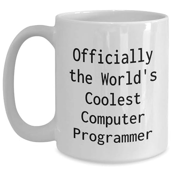 Amangny The W ld's Coolest Computer Programmer Funny Gifts f Valentine's Day from You to Your Fav ite Computer Programmer, Perfect White Coffee Mug f a Computer Programmer