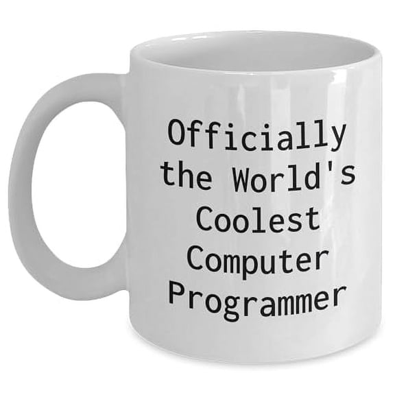 Amangny The W ld's Coolest Computer Programmer Funny Gifts f Valentine's Day from You to Your Fav ite Computer Programmer, Perfect White Coffee Mug f a Computer Programmer