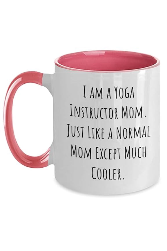 Yoga Instructor Mom Gifts: Funny Two Tone Coffee Mugs for Christmas - Gifts from Mom to Yoga Instructor