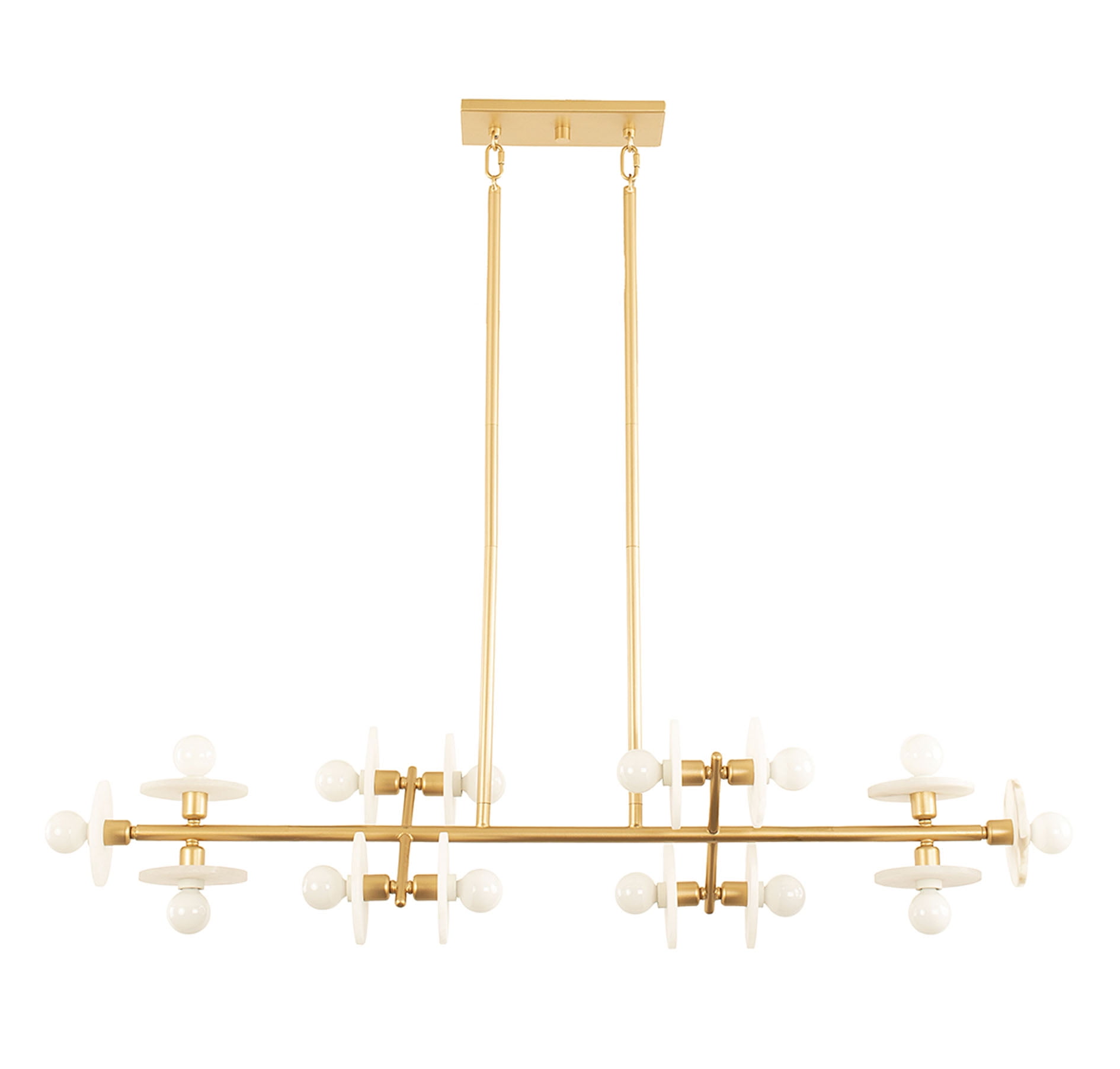 Amani Gold 14-Light Modern Linear Chandelier