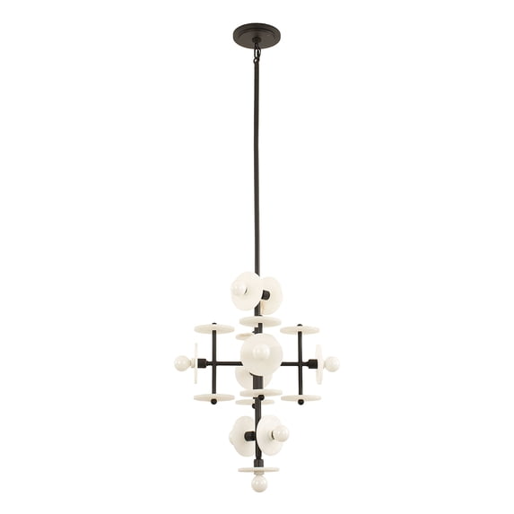 Amani 9-Light Pendant in Black Cashmere