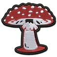 thumbnail image 1 of Amanita Muscaria Fly Agaric Poisonous Mushroom Whimsical Toadstool Applique Multi-Color Embroidered Hook & Loop Patch - 3 Inch Medium, 1 of 5