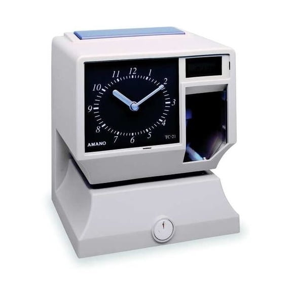 Amano Time Clock, Analog Dial & LCD Display TCX-11/5477