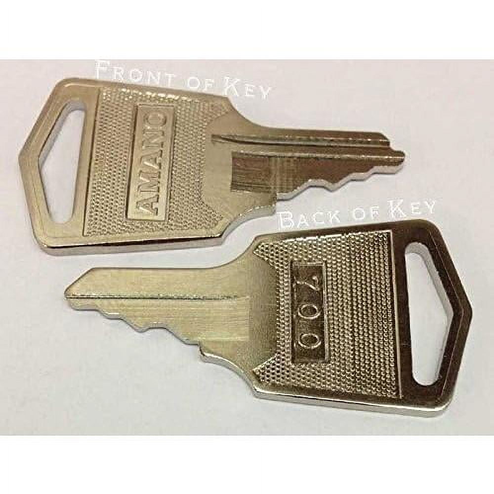 Amano Time Clock Key (Set Of 2) Fits All MJR7000, MJR8000, TCX11