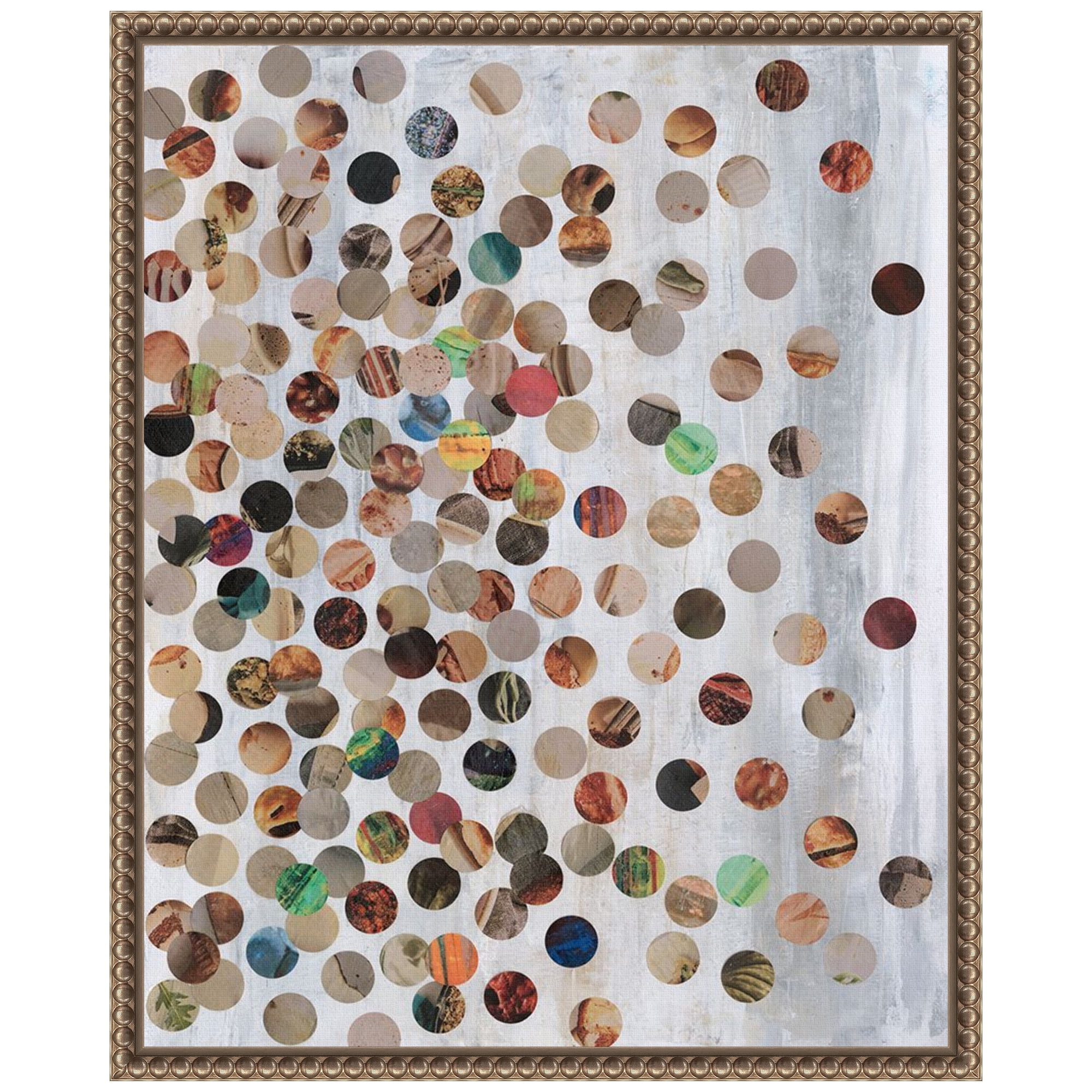 100 Pennies II Abstract Bronze Framed Canvas Print