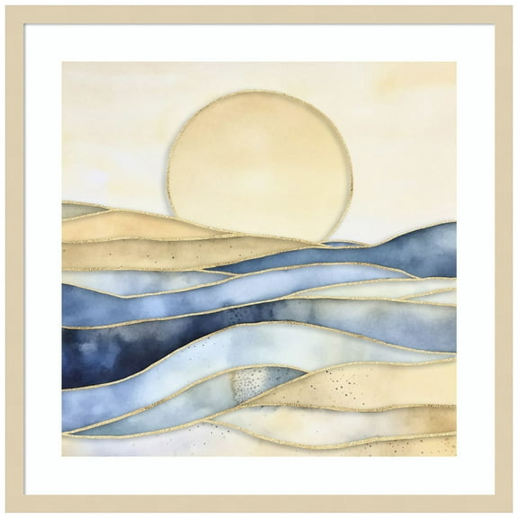 Amanti Art A Golden Landscape II Wood Framed Wall Art Print