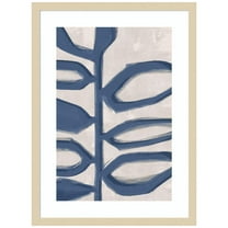Amanti Art Abstract Blue Branch I Wood Framed Wall Art Print