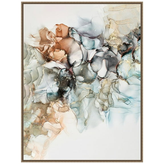 Amanti Art Abstract Flow II Framed Canvas Wall Art Print