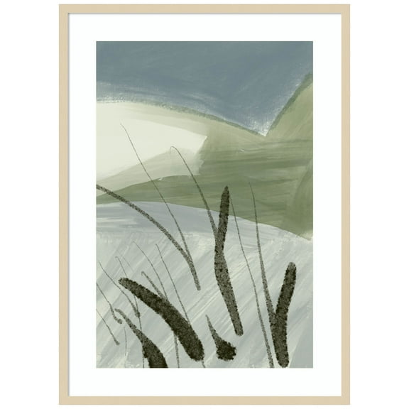 Amanti Art Abstract Landscape Wood Framed Wall Art Print