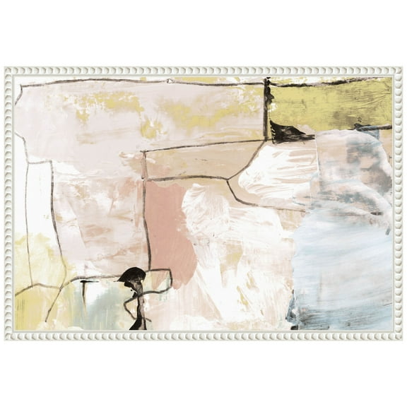 Amanti Art Abstract Pastels Framed Canvas Wall Art Print