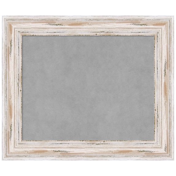 Amanti Art Alexandria White Wash Framed Magnetic Board 25 x 21 in.