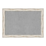 Amanti Art Alexandria White Wash Framed Magnetic Board 41 x 29 in.