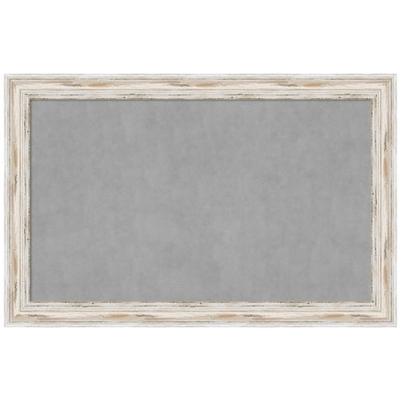 Amanti Art Alexandria White Wash Framed Magnetic Board 45 x 29 in.