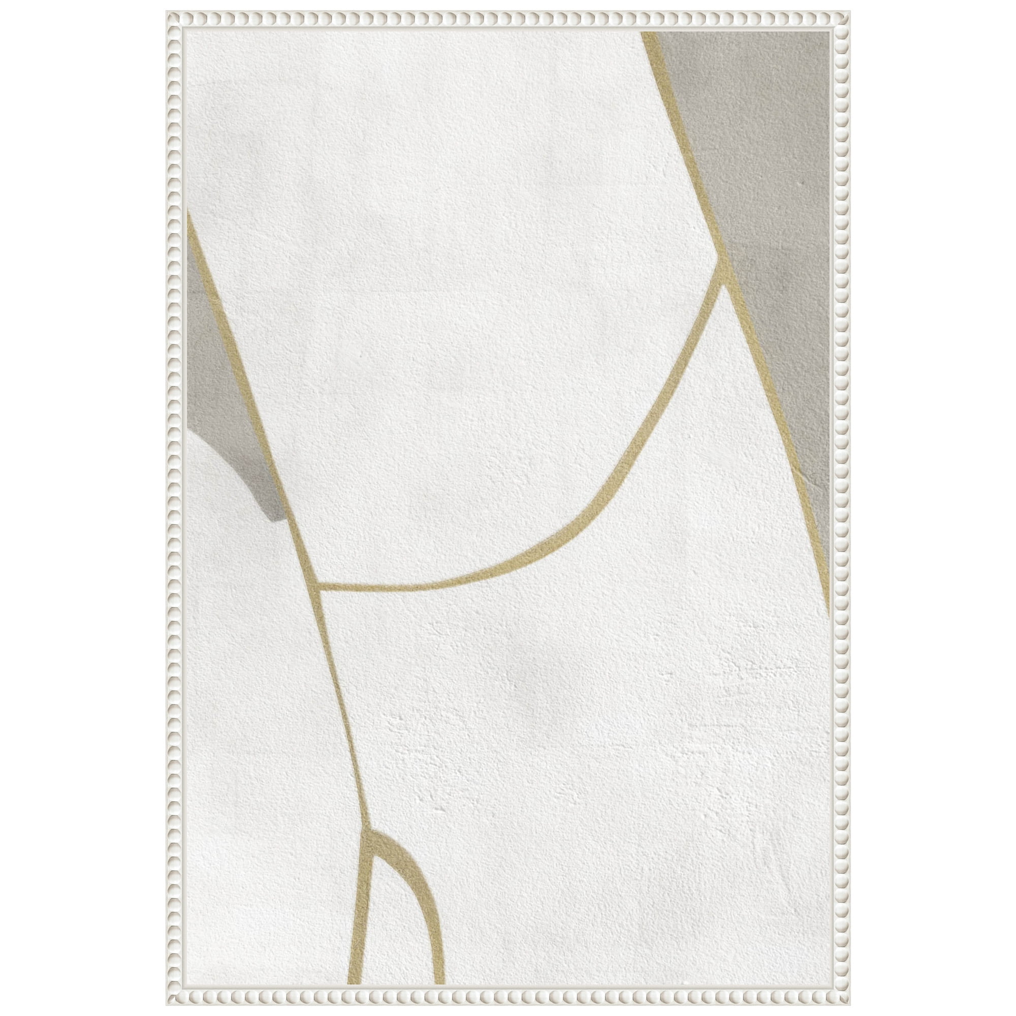 16" x 23" White and Gray Abstract Canvas Wall Art