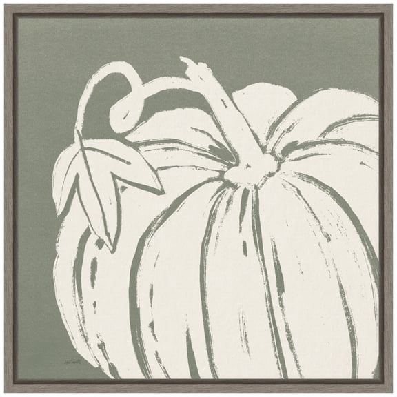 Amanti Art Autumn Tones VII Chalk Green Framed Canvas Wall Art Print