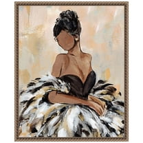 Amanti Art Ball Gown Frills III Framed Canvas Wall Art Print