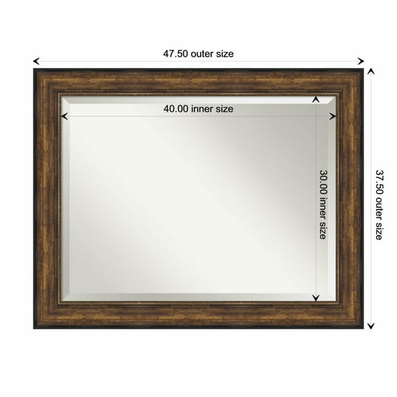Amanti Art Ballroom Bronze Framed Wall Mirror - 25.50 x 31.50 in