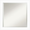 thumbnail image 1 of Amanti Art Basic White Narrow Beveled Wood Bathroom Wall Mirror, 1 of 10