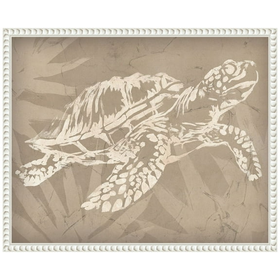 Amanti Art Batik Sea Turtle I Framed Canvas Wall Art Print