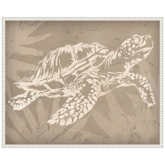 Amanti Art Batik Sea Turtle I Framed Canvas Wall Art Print
