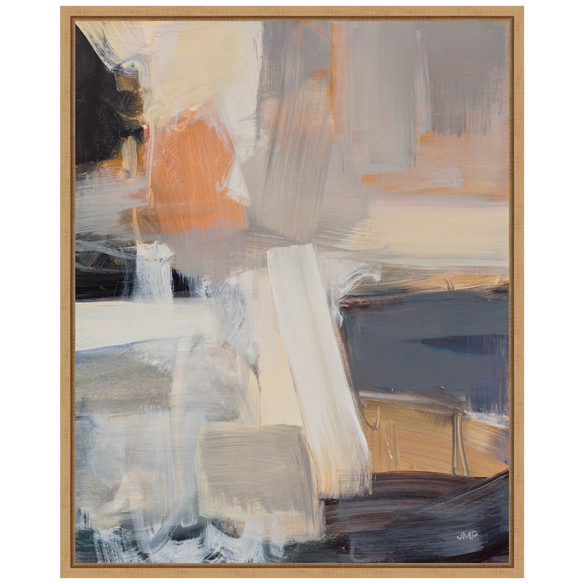 23"x28" Beale Street Abstract I Canvas Wall Art with Bronze Frame