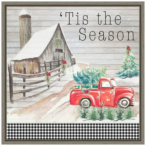 Amanti Art Believe in Holiday Magic IV Framed Canvas Wall Art Print