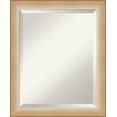 thumbnail image 1 of Amanti Art Beveled Bathroom Wall Mirror - Eva Narrow Frame Eva Ombre Gold Narrow Outer Size: 19 x 23 in Silver, Gold, 1 of 6
