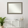thumbnail image 1 of Amanti Art Beveled Bathroom Wall Mirror - Imperial Frame Imperial Pewter Black Outer Size: 45 x 35 in Silver, 1 of 5