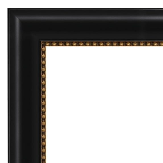 Amanti Art Beveled Bathroom Wall Mirror - Manhattan Black Frame - Manhattan Black Outer Size: 20 x 24 in