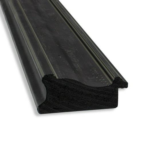 Amanti Art Beveled Bathroom Wall Mirror - Shipwreck Black Narrow Frame Outer Size: 40 x 28 in