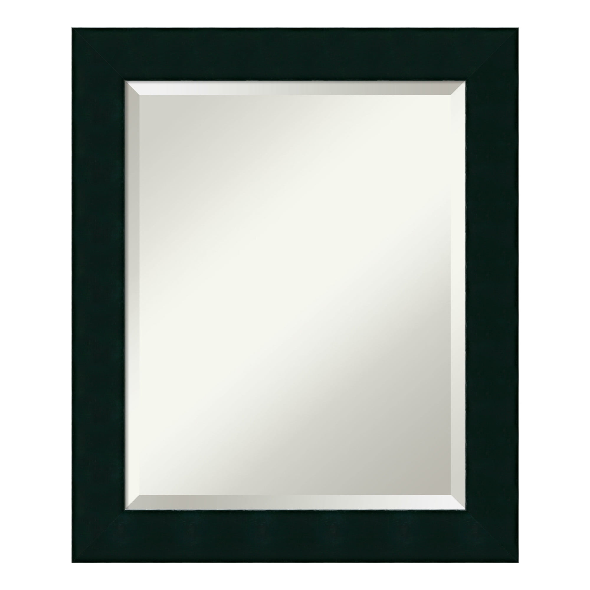 Tribeca Black Beveled Wood Bathroom Vanity Mirror 20 x 24 Inch