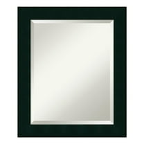 Amanti Art Beveled Wood Bathroom Wall Mirror - Tribeca Black Frame 20 x 24-inch