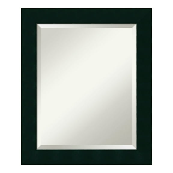 Amanti Art Beveled Wood Bathroom Wall Mirror - Tribeca Black Frame 20 x 24-inch