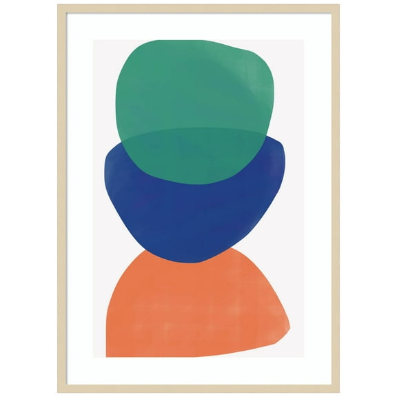 Amanti Art Big Shape Relief No 2 Wood Framed Wall Art Print