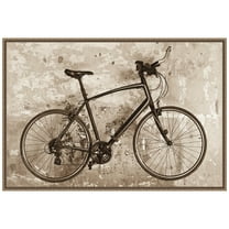 Amanti Art Bike Framed Canvas Wall Art Print