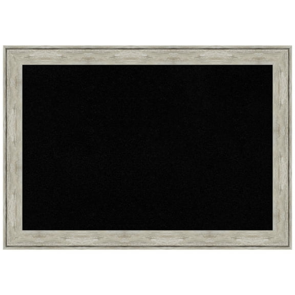 Amanti Art Black Cork Board Framed Crackled Metallic Bulletin Board 41 in. x 29 in.