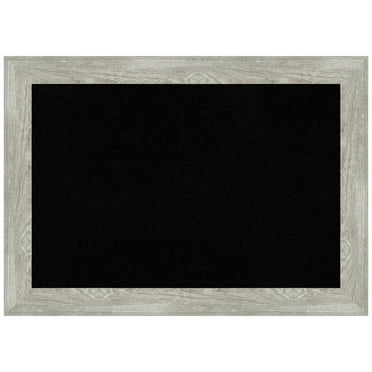 Amanti Art Black Cork Board Framed Dove Greywash Bulletin Board 42 in. x 30 in.